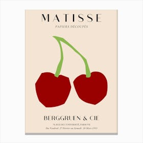 Matisse Papers Rouges 1 Canvas Print