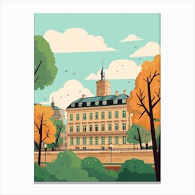Luxembourg 2 Travel Illustration Canvas Print