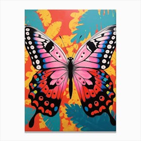 Pop Art Question Mark Butterfly 2 Canvas Print