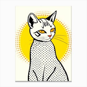 Sassy Cat Illustration Canvas Print