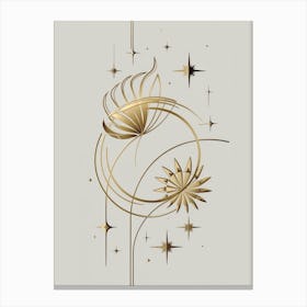 Gold Starry Night Canvas Print