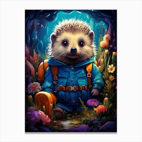Hedgehog In The Cave Canvas Print