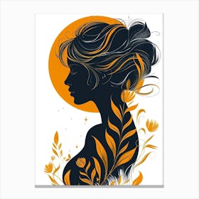 Silhouette Of A Woman Canvas Print