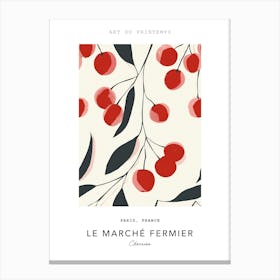 Cherries Le Marche Fermier Poster 4 Canvas Print