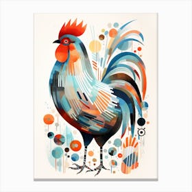 Bird Painting Collage Chicken 2 Canvas Print
