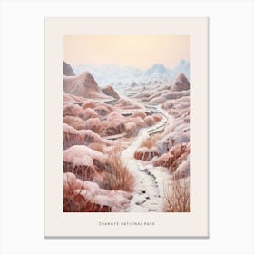 Dreamy Winter National Park Poster  Zhangye National Park China Canvas Print