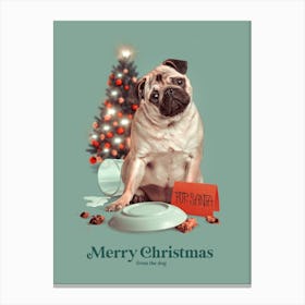 Merry Christmas From The Dog Canvas Print