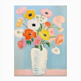 Flower Painting Fauvist Style Ranunculus 1 Canvas Print