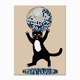 Disco Cat 6 Canvas Print