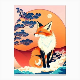 Japanese fox Canvas Print