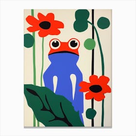 Colourful Kids Animal Art Frog 2 Canvas Print