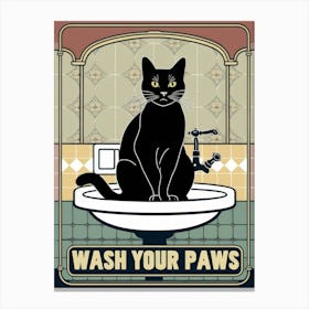 Wash Your Paws 54 Canvas Print