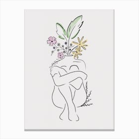 Flower Woman 2 Canvas Print