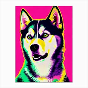Siberian Husky Andy Warhol Style dog Canvas Print