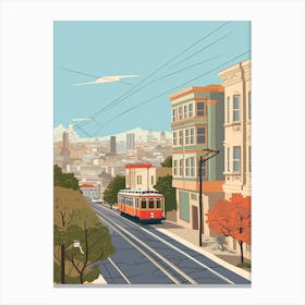San Francisco California United States Travel Illustration 6 Canvas Print