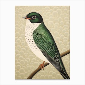 Ohara Koson Inspired Bird Painting Barn Swallow 4 Canvas Print
