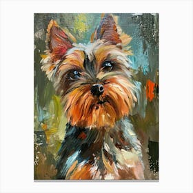 Yorkshire Terrier Acrylic Painting 8 Canvas Print