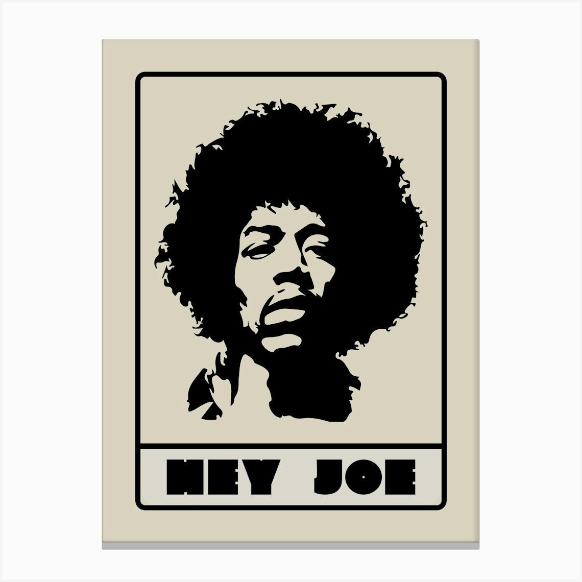 Jimi Hendrix Music Poster Album Poster Mid Century Modern Song Lyrics Print Funky Wall Art Music Gifts For Him Canvas Print by Jaffa Orange