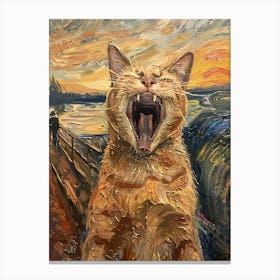 Fantastic Cat Screaming 8 Canvas Print