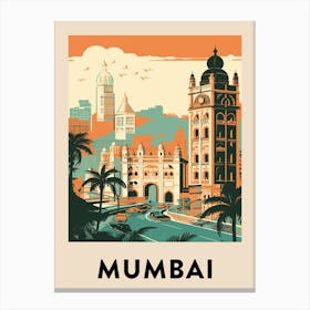 Mumbai Vintage Travel Poster Canvas Print