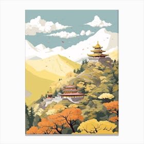 Nepal 1 Travel Illustration Canvas Print