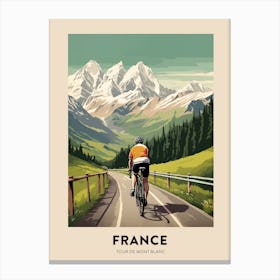Tour De Mont Blanc France 3 Vintage Cycling Travel Poster Canvas Print