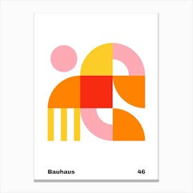 Geometric Bauhaus Poster 46 Canvas Print