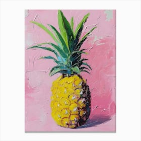 Pineapple On Pink Canvas Print