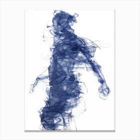 Abstract Silhouette Of A Man Running Canvas Print