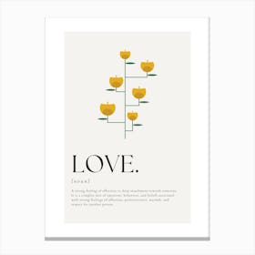 Love Definition Canvas Print