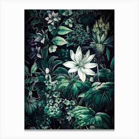 Jungle Wallpaper flowers nature Canvas Print