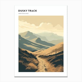 Dusky Track New Zealand 1 Hiking Trail Landscape Poster Canvas Print
