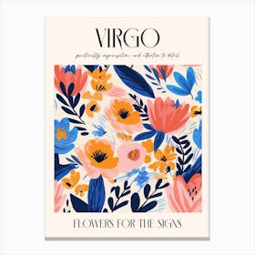 Flowers For The Signs Virgo 2 Zodiac Sign Canvas Print