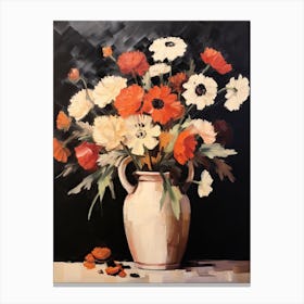 Bouquet Of Flowers, Autumn Fall Florals Painting 2 Canvas Print