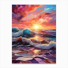 Sunset At The Beach 59 Canvas Print