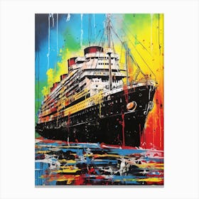 Titanic Ship Wreck Pop Ar Canvas Print