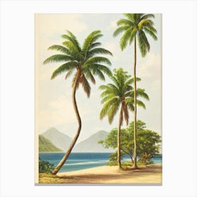 Anse Chastanet Beach 2 St Lucia Vintage Canvas Print