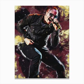 Smudge Chester Bennington Live On Stage Canvas Print