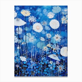 Blue Daisies Canvas Print