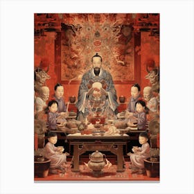 Chinese Ancestor Worship Illustration 6 Canvas Print