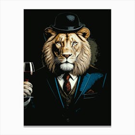 Cool Lion Gentleman Lienzos