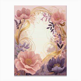 Floral Frame 13 Canvas Print