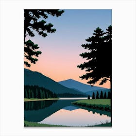 Sunset In The Mountains Canvas Print