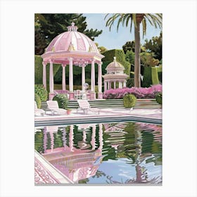 Pink Gazebo Canvas Print