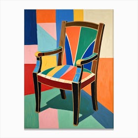 Chair By Person Canvas Print