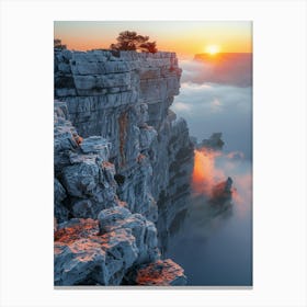 Sunrise Over Cliffs Canvas Print