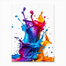 Colorful Paint Splash Canvas Print