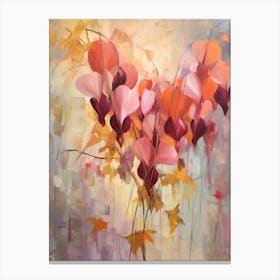 Fall Flower Painting Bleeding Heart Dicentra Canvas Print