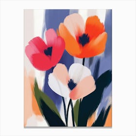 Poppies In A Vase Canvas Print