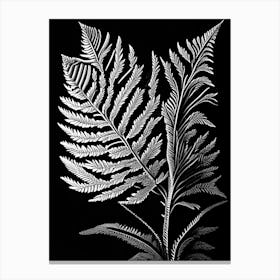 Spruce Needle Leaf Linocut 1 Canvas Print
